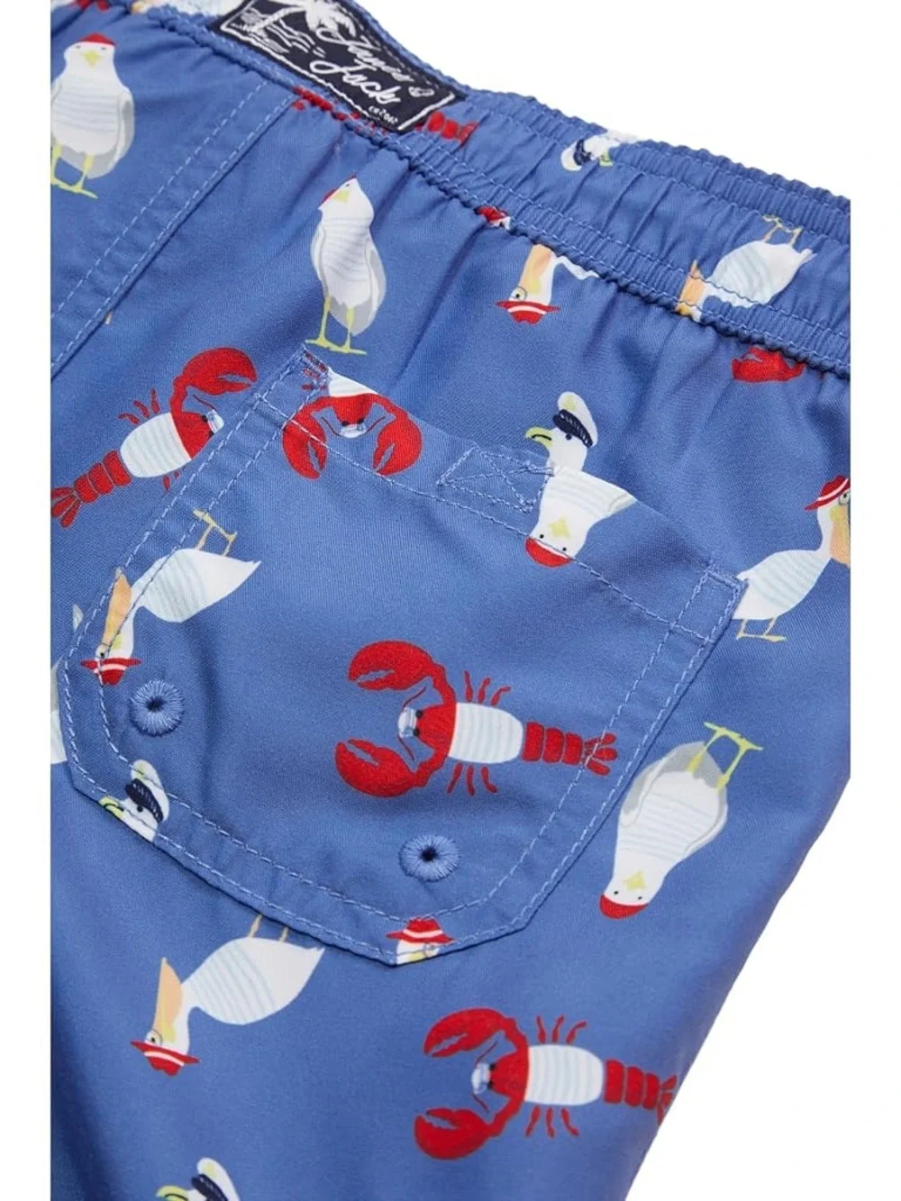 Boy’s Jamie and Jack Blue Seagull & Lobster Swim Shorts